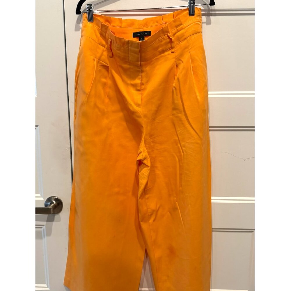 Banana Republic High Rise Wide Leg Cotton Pant